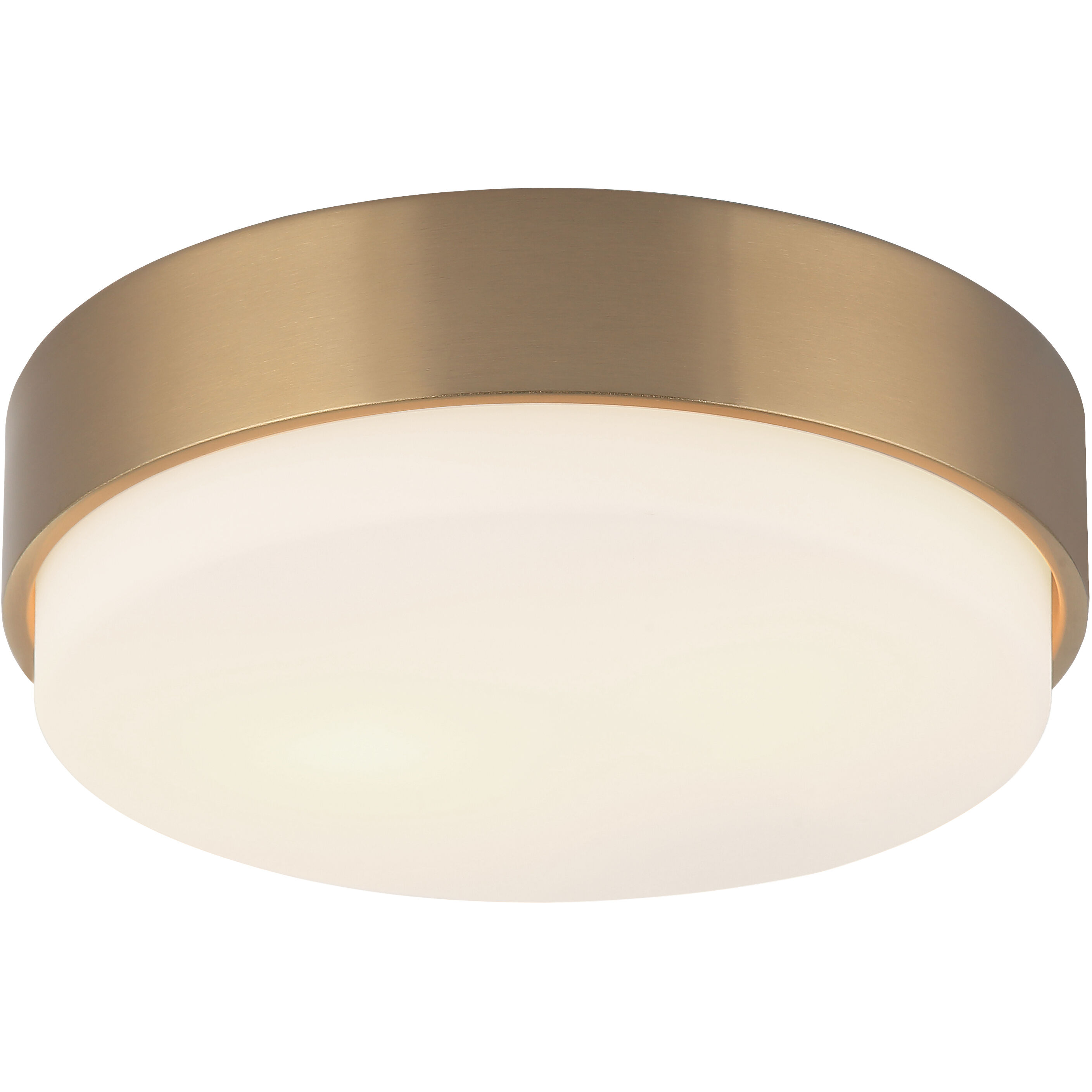 Quintz LED 12 inch Aged Gold Brass Flush Mount Ceiling Light