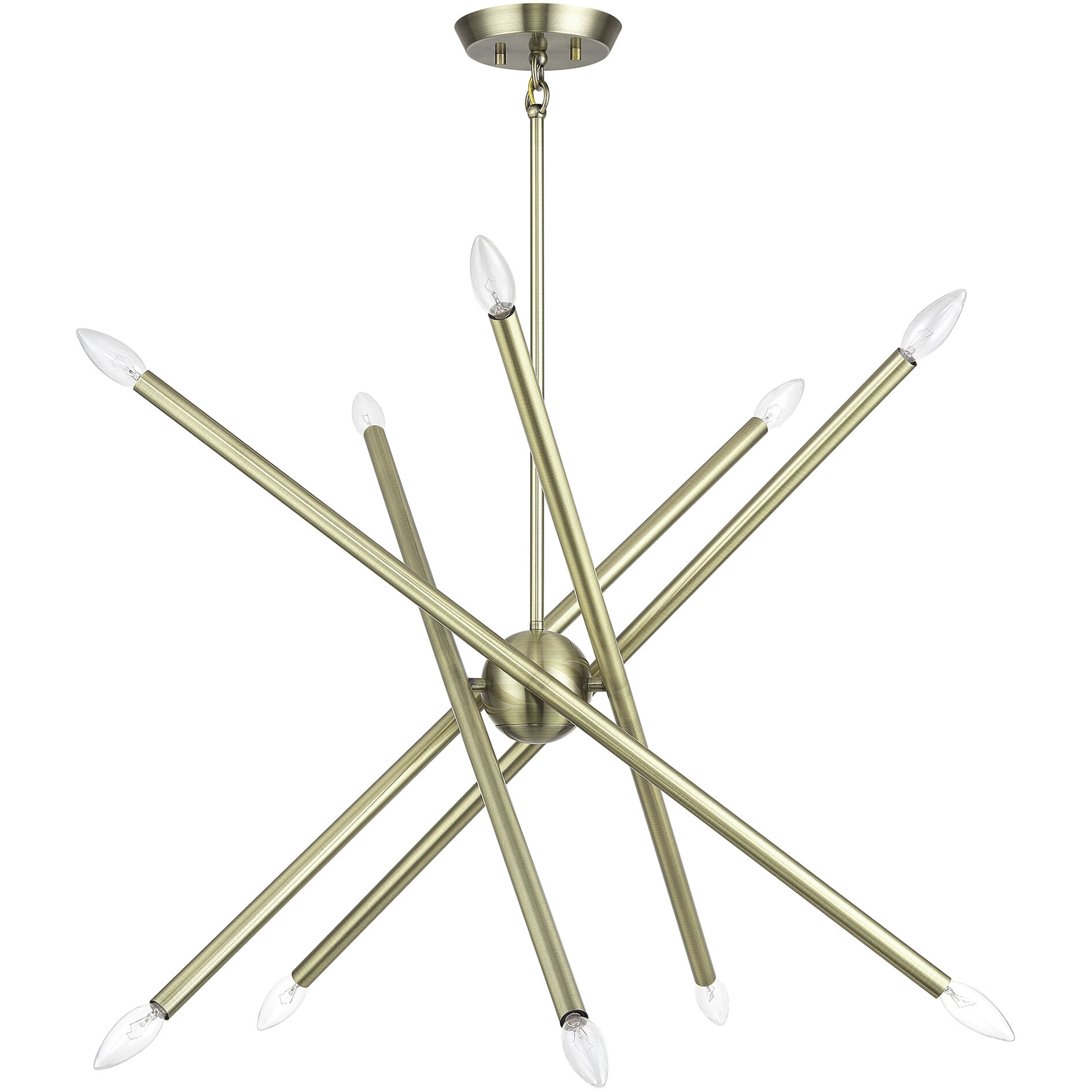 Soho 10 Light 28 inch Antique Brass Chandelier Ceiling Light