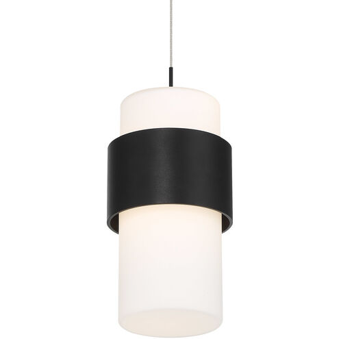 Banded LED 5 inch Black Mini-Pendant Ceiling Light, dweLED