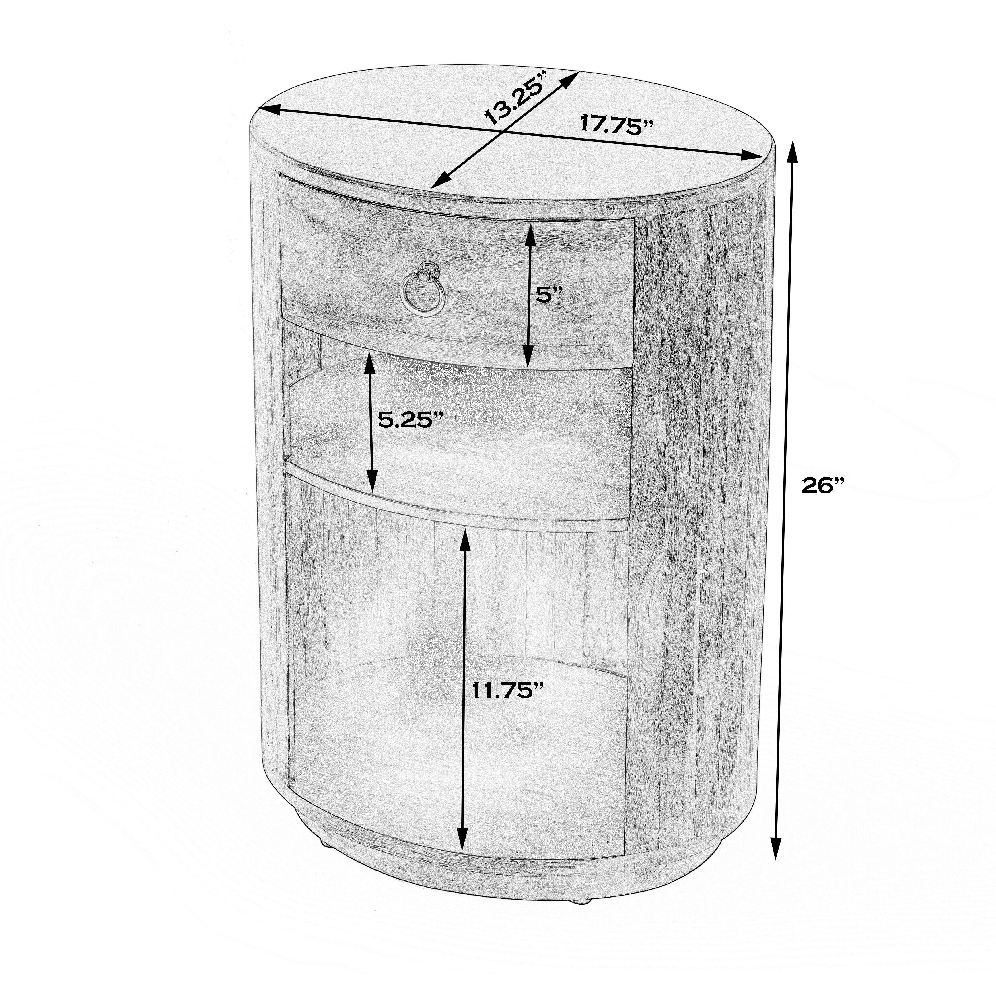 Carnolitta One Drawer End Table in Dark Brown