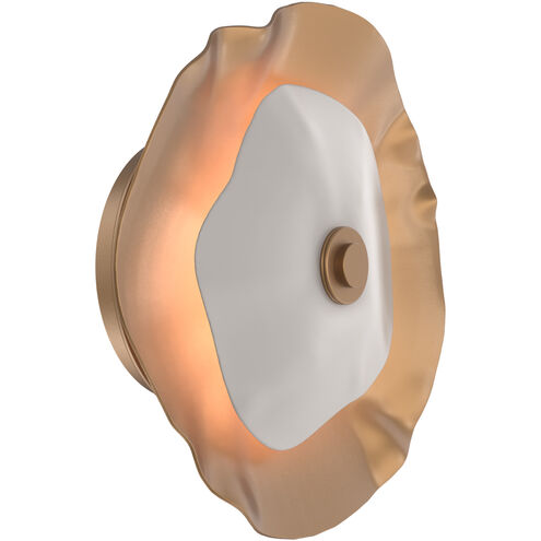 Cumulus LED 16 inch Novel Brass with White Metal Disc Surface Mount Light Ceiling Light, Large