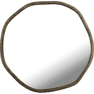 Warped 38 X 38 inch Aged Brass and Clear Wall Mirror