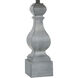 Old Gray 30.5 inch 150 watt Gray Distressed Table Lamp Portable Light