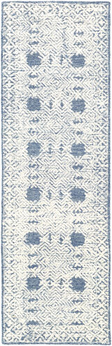 Louvre 96 X 30 inch Dark Blue Rug in 2.5 x 8, Runner