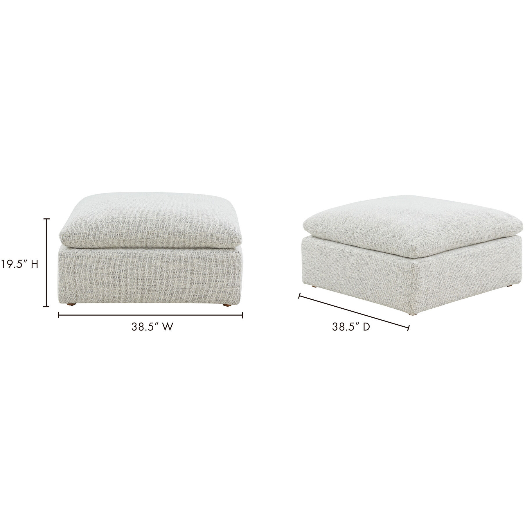 Terra 18.5 inch Coastside Sand Ottoman, Condo