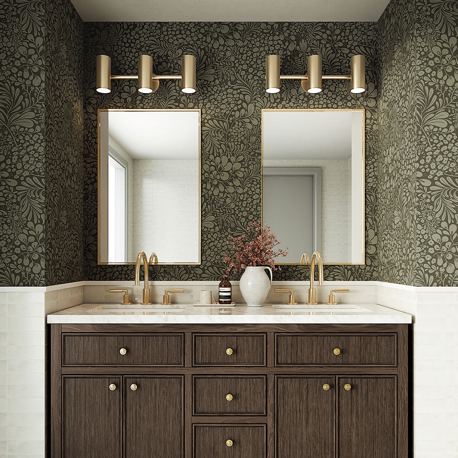 Robbie 3 Light 24 inch Aged Brass Vanity Light Wall Light