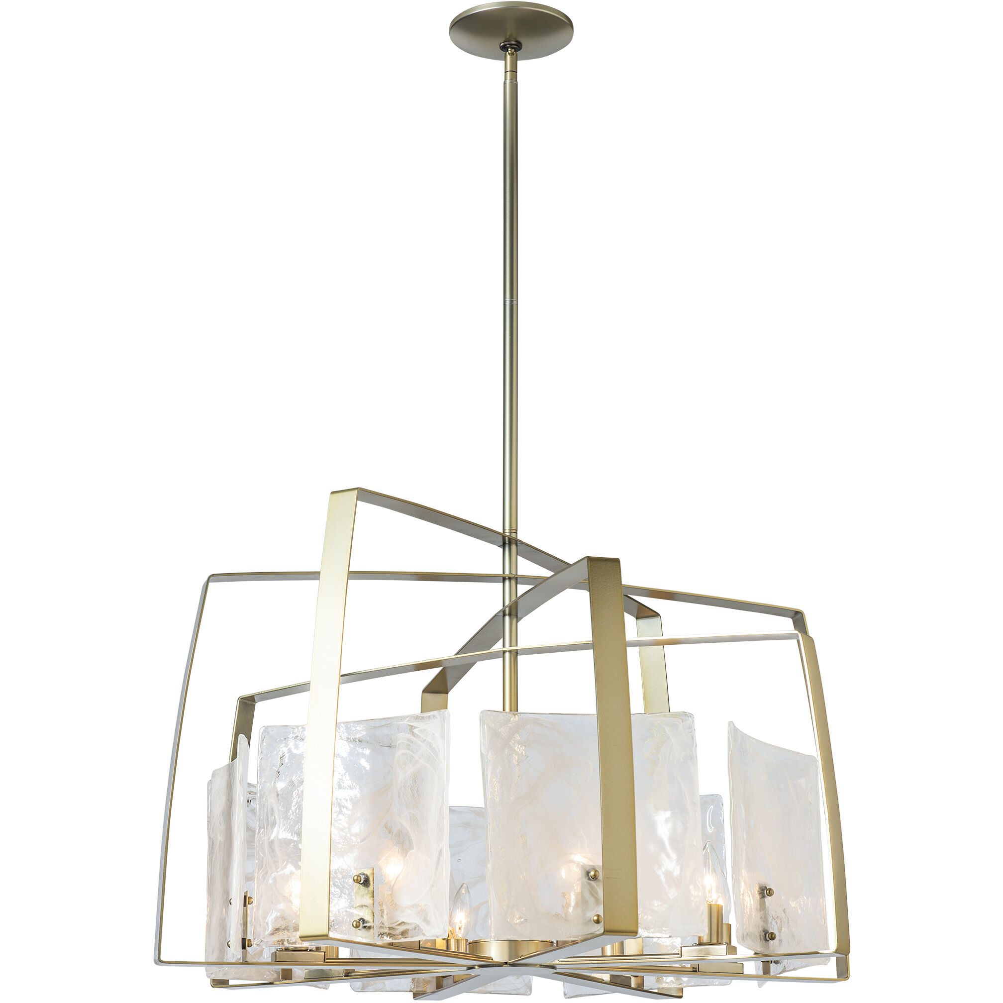 Arc 8 Light 34.4 inch Modern Brass Dining Pendant Ceiling Light