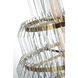 Waterford Killarney LED 19 inch Natural Brass Layered Entry Chandelier Ceiling Light