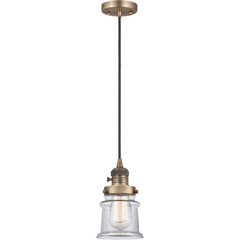 Franklin Restoration Canton LED 6 inch Brushed Brass Mini Pendant Ceiling Light