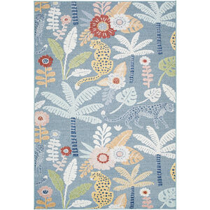 Lakeside 120.08 X 94.49 inch Blue/Pale Blue/Cream/Mustard/Rust/Olive Machine Woven Rug in 8 x 10