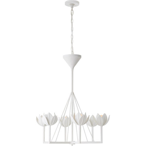 Julie Neill Alberto 6 Light 30 inch Plaster White Single Tier Chandelier Ceiling Light, Small