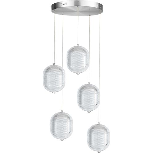 Peri LED 15 inch Polished Chrome Multi Pendant Ceiling Light
