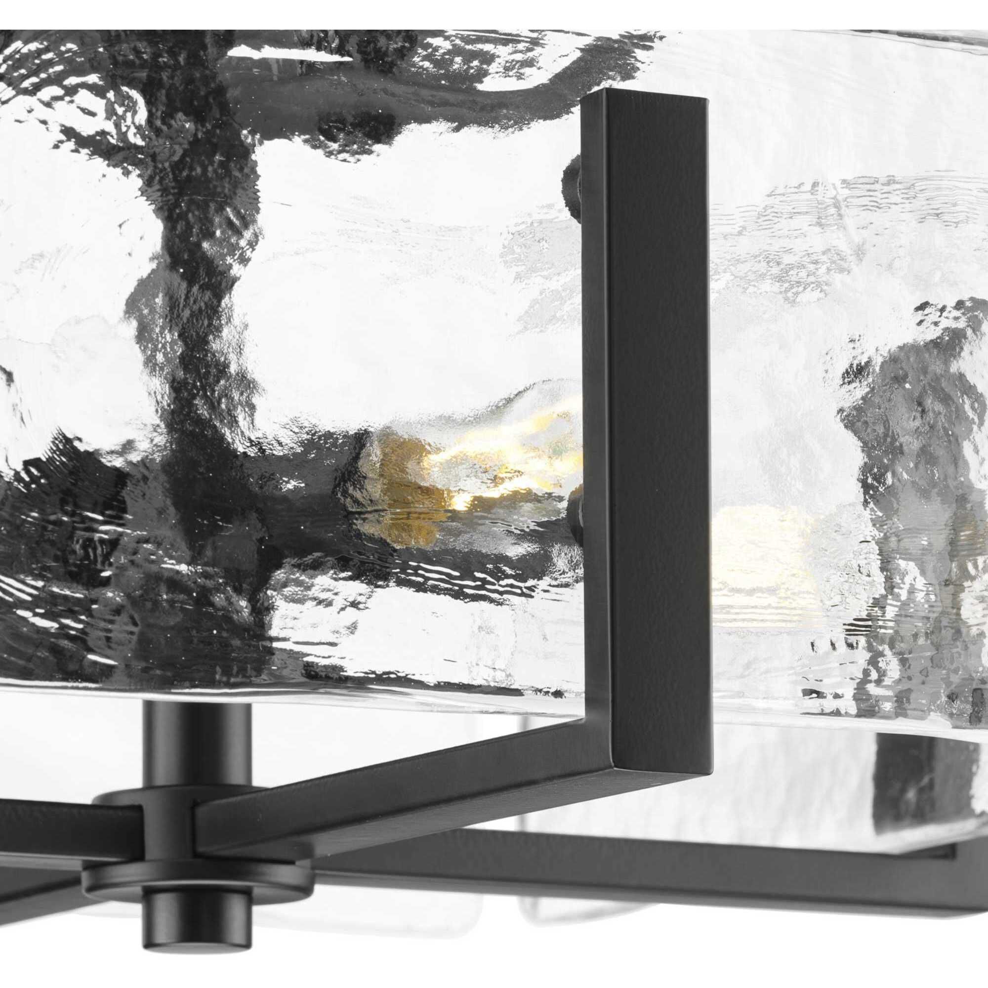 Rivera 4 Light 13 inch Matte Black Semi-Flush Mount Ceiling Light, Design Series