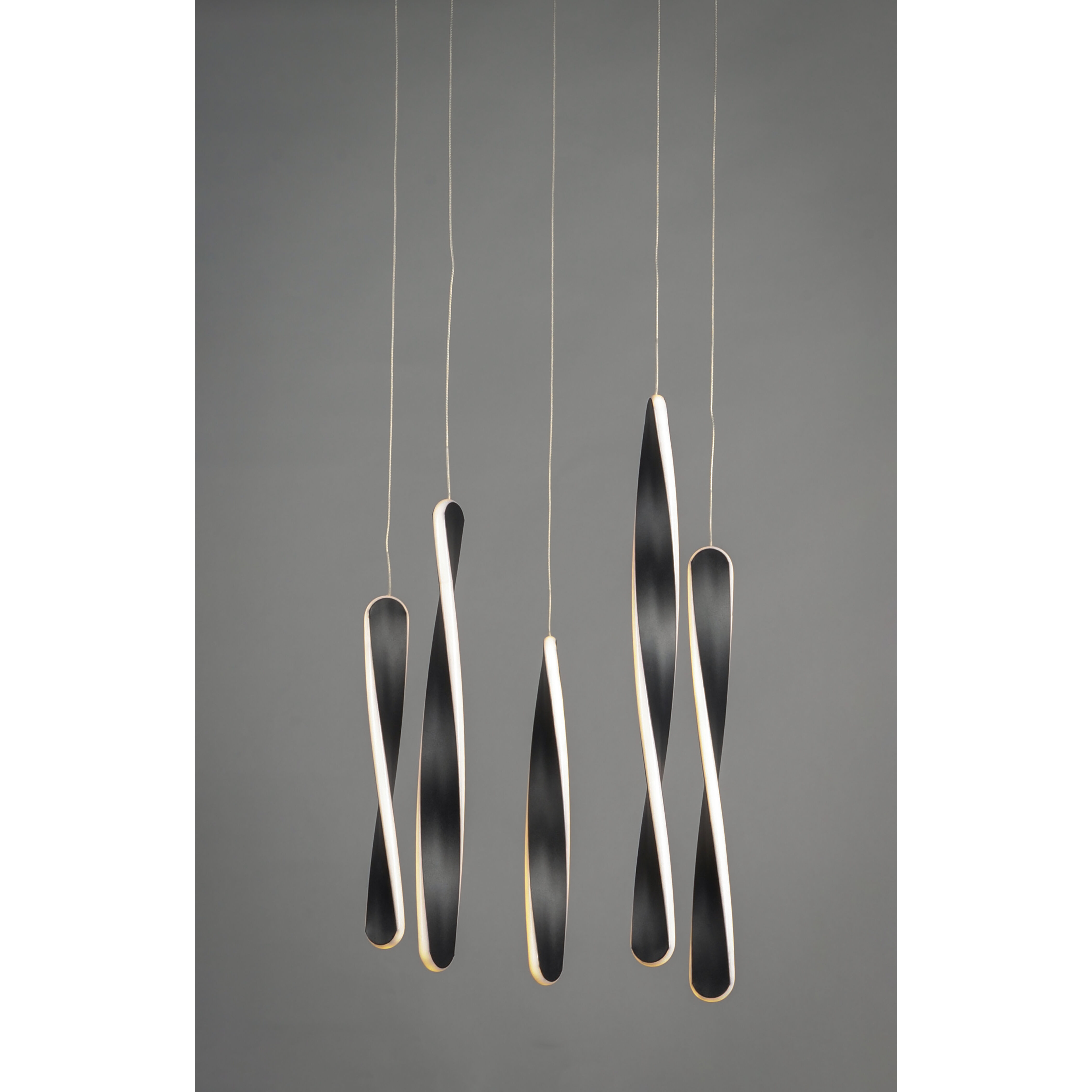 Pirouette LED 16 inch Black Multi-Light Pendant Ceiling Light