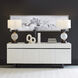 Francis Blooms Off White with Gray and Silver Framed Wall Art