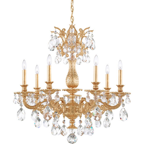 Milano 7 Light French Gold Chandelier Ceiling Light in Heritage