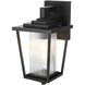 York 1 Light 13 inch Black Outdoor Wall Sconce