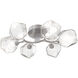 Gem LED 28.1 inch Classic Silver Flush Mount Ceiling Light in Clear, 2700K LED