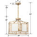 Hillcrest 6 Light 22 inch Vibrant Gold Lantern Chandelier Ceiling Light