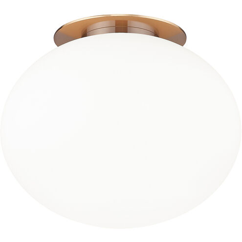 Mayu Wall Sconce Wall Light in Aged Gold Brass and Opal Glass