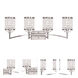 Grammercy 4 Light 33 inch Brushed Nickel Vanity Sconce Wall Light