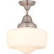 Schoolhouse 1 Light 14.00 inch Semi-Flush Mount