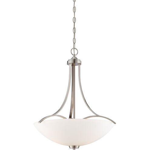 Overland Park 3 Light 22 inch Brushed Nickel Pendant Ceiling Light