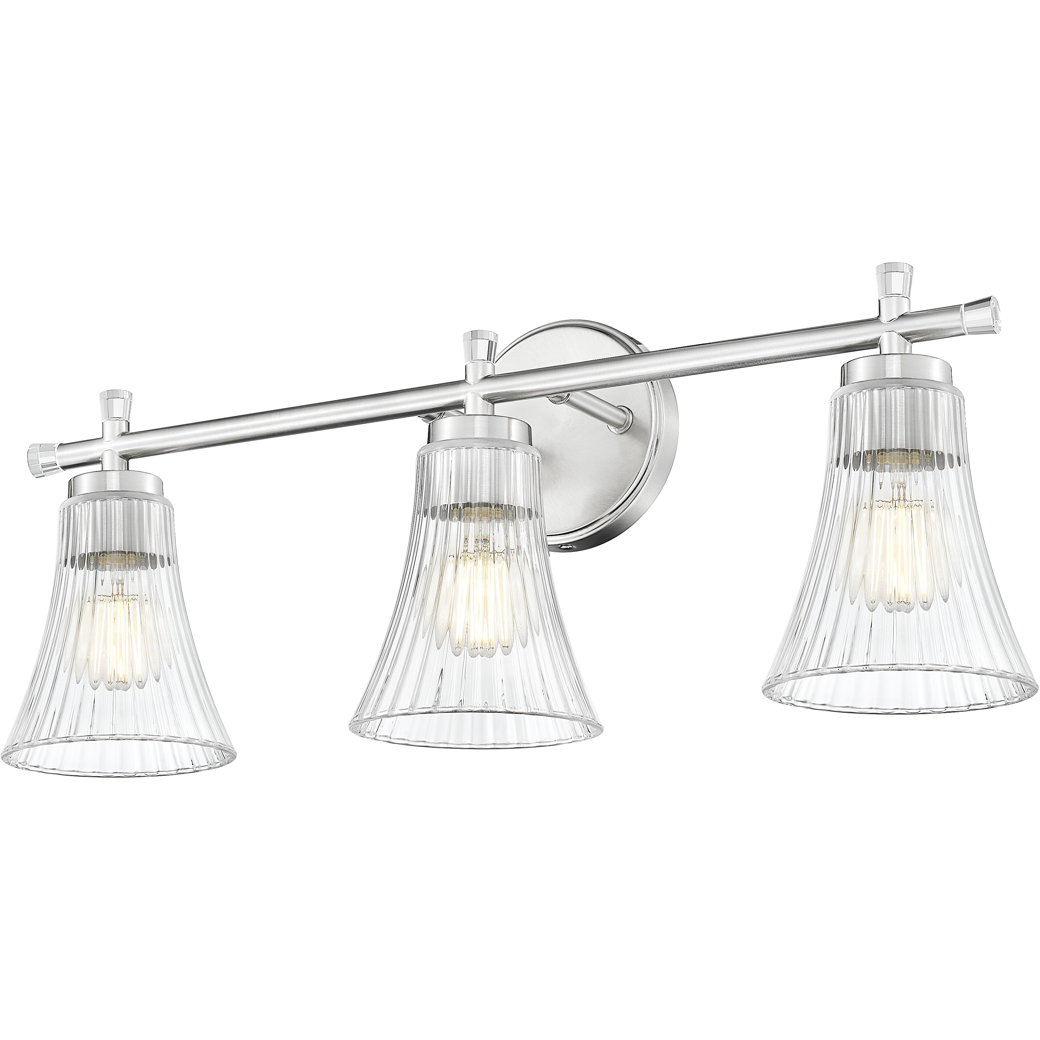 Belle 3 Light 24 inch Brushed Nickel Bath Vanity Light Wall Light