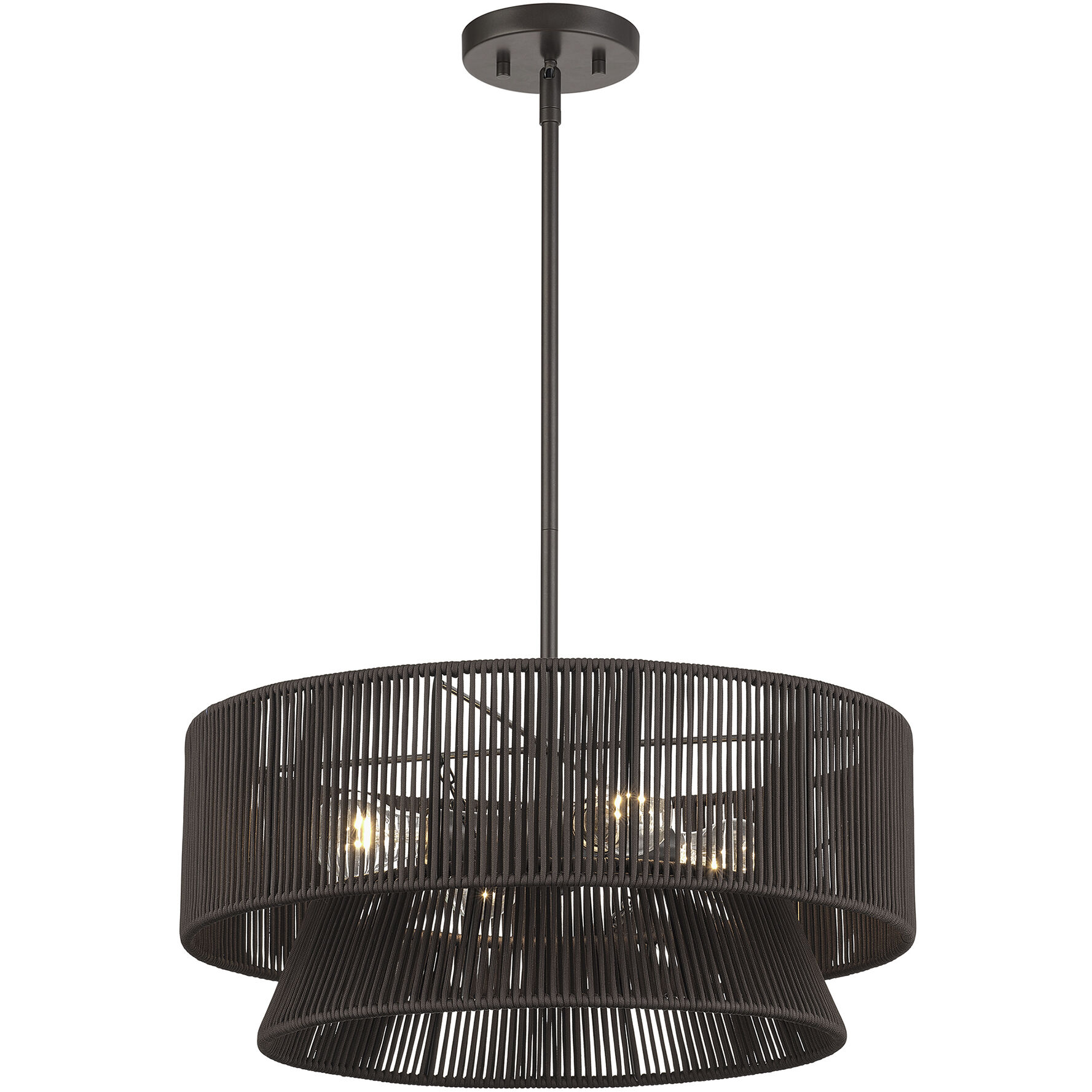 Florell 4 Light 20 inch English Bronze Pendant Chandelier Ceiling Light