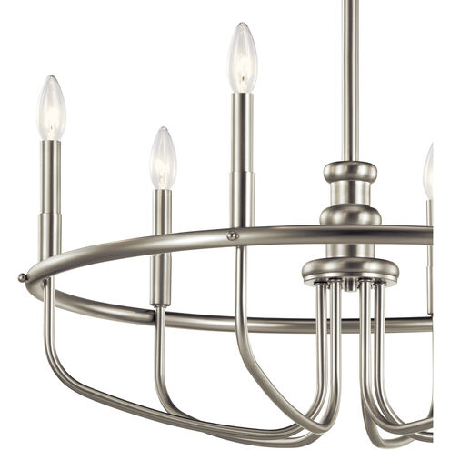 Capitol Hill 6 Light 29 inch Brushed Nickel Chandelier 1 Tier Large Ceiling Light, Large