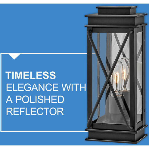 Montecito Outdoor Wall Mount Lantern in Museum Black