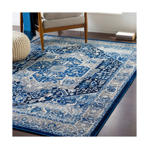 Chelsea 87 X 63 inch Dark Blue/Navy/Pale Blue/Charcoal/Medium Gray Rugs, Rectangle