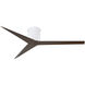 Atlas Eliza-H 56 inch Gloss White with Walnut Tone Blades Flush Mount Ceiling Fan, Atlas