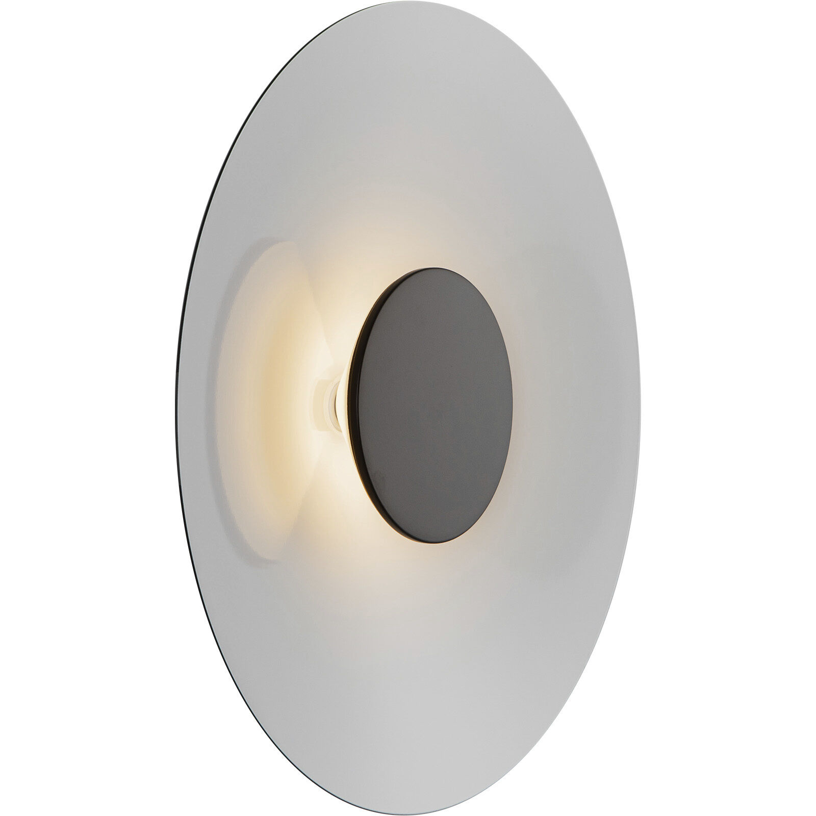 Cruz Wall Sconce Wall Light in Metal - Black and White, Spun Aluminum Shade