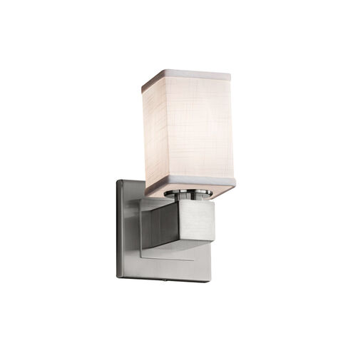 Textile LED 5 inch Brushed Nickel Wall Sconce Wall Light