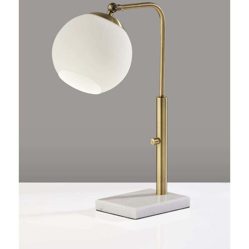 Remi 19 inch 40.00 watt Antique Brass Desk Lamp Portable Light