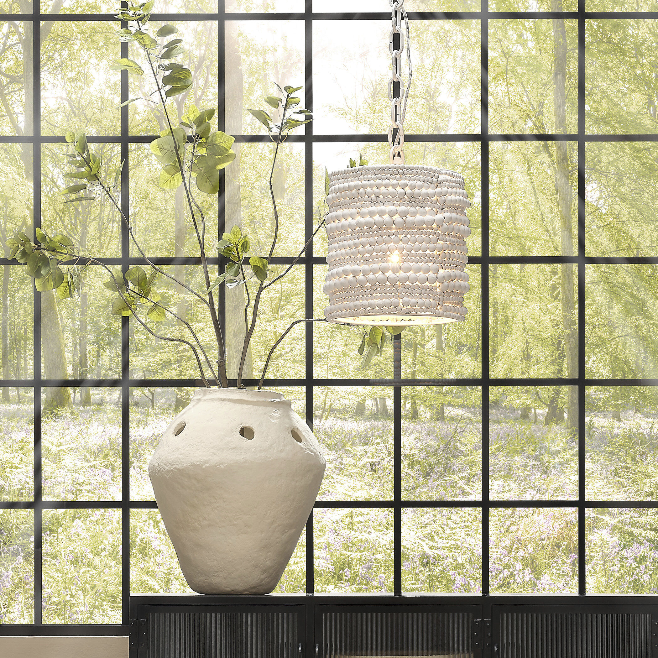 Strand 1 Light 10.5 inch White Pendant Ceiling Light