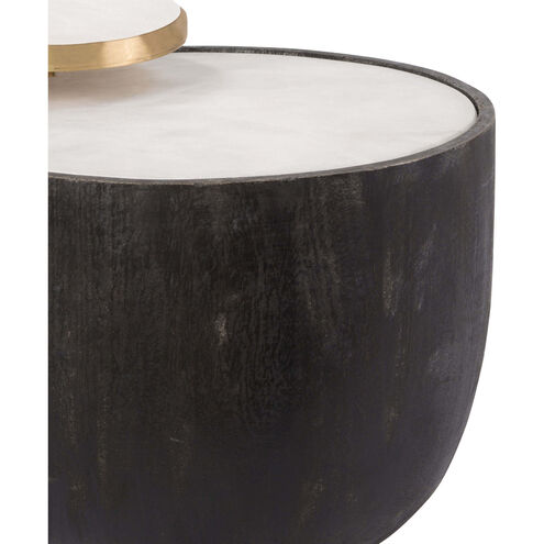 Theo 18 X 16 inch Ebony Side Table, Accent Table