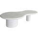 Stella 59.75 X 32.5 inch Plaster White Coffee Table