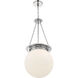 Manor 3 Light 13.5 inch Polished Nickel Pendant Ceiling Light