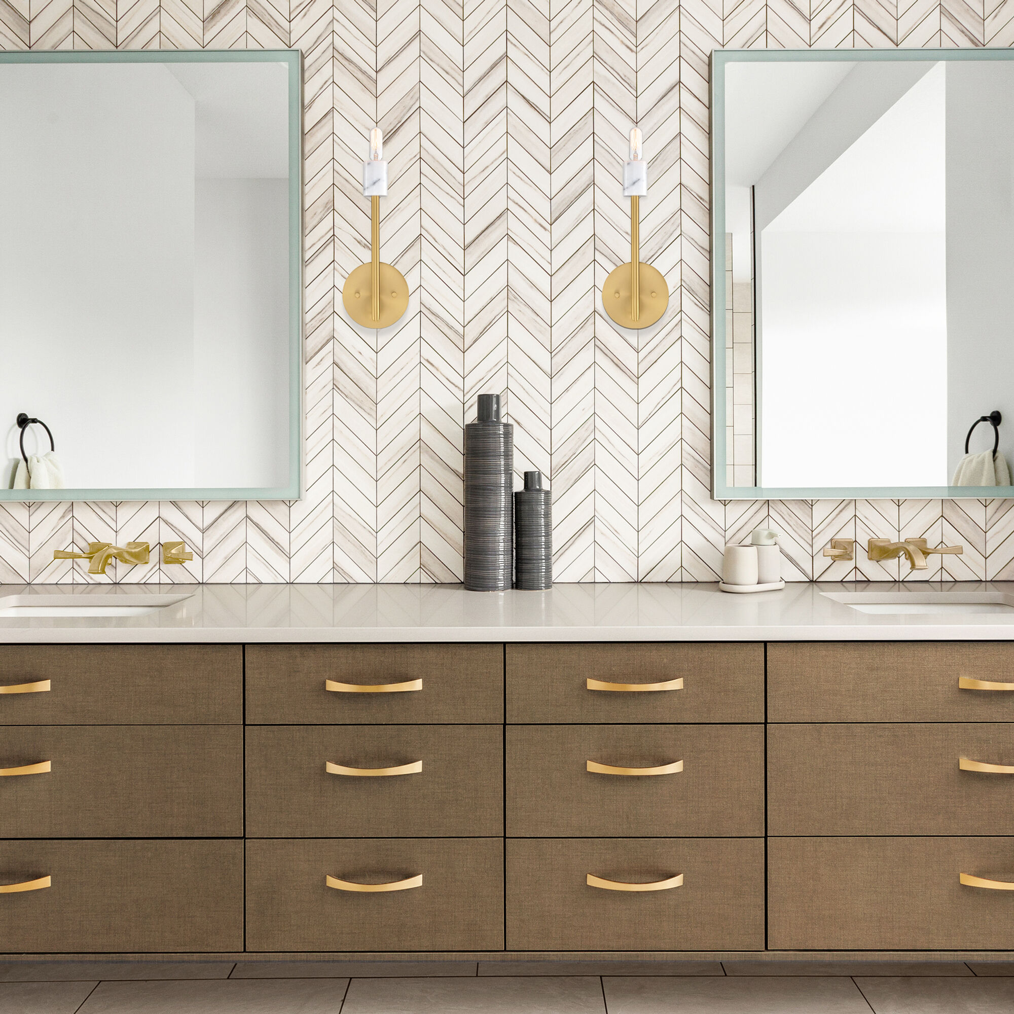 Star Dust 1 Light 5.25 inch Brushed Gold Wall Sconce Wall Light