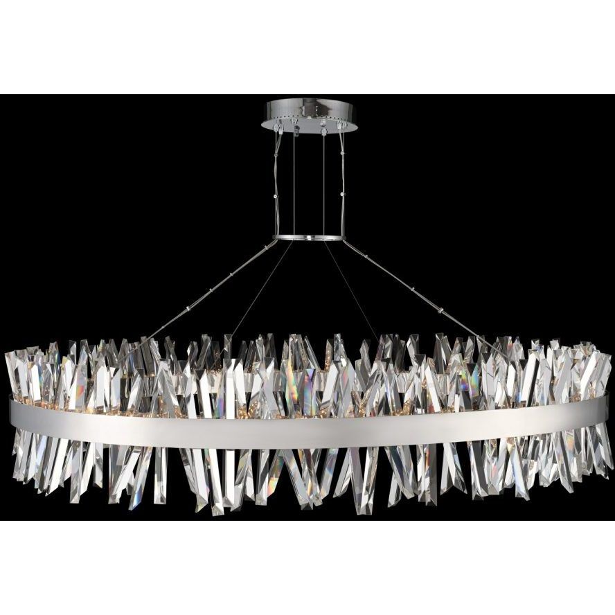 Glacier LED 60 inch Chrome Pendant Ceiling Light