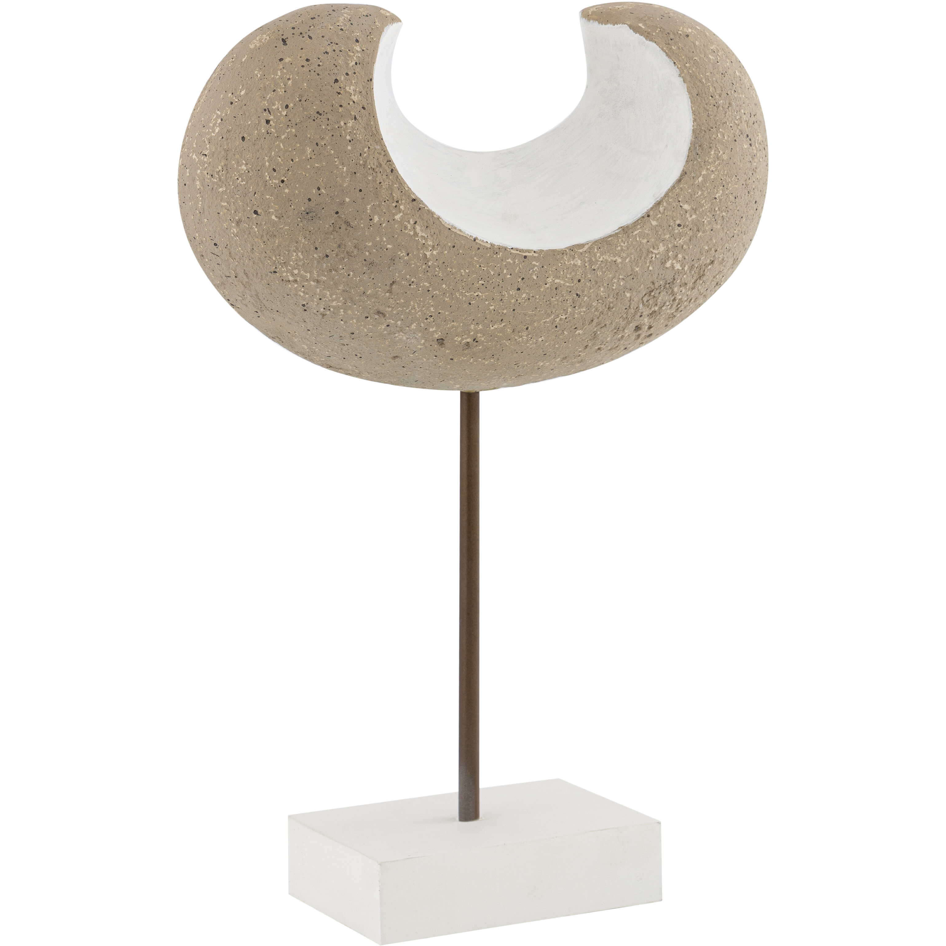 Don Beige with White and Bronze Object