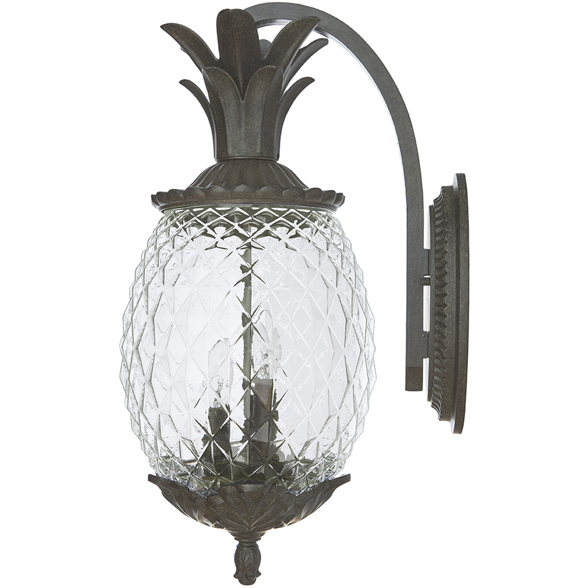 Lanai 3 Light 22 inch Black Coral Exterior Wall Mount