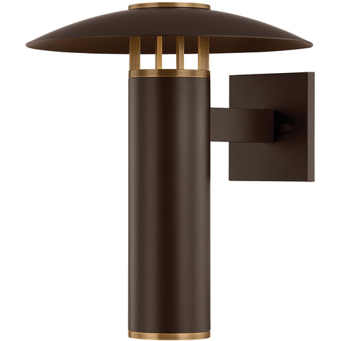 Birk 1 Light 15 inch Patina Brass/Bronze Exterior Wall Sconce