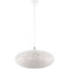 Charlton 3 Light 24 inch White with Brushed Nickel Accents Pendant Ceiling Light