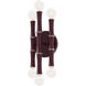 Kane Wallchiere Wall Light in Polished Nickel, Sugar Plum