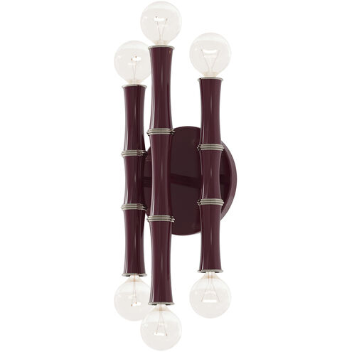 Kane Wallchiere Wall Light in Polished Nickel, Sugar Plum