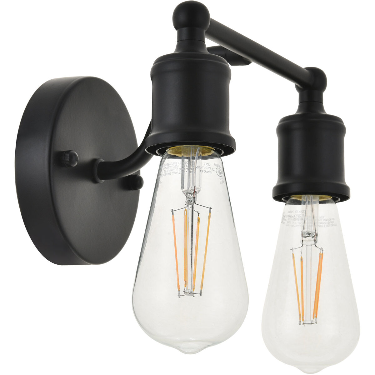 Serif 2 Light 9 inch Black Wall Sconce Wall Light