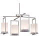 Fusion LED 25 inch Brushed Nickel Chandelier Ceiling Light in Weave Fusion